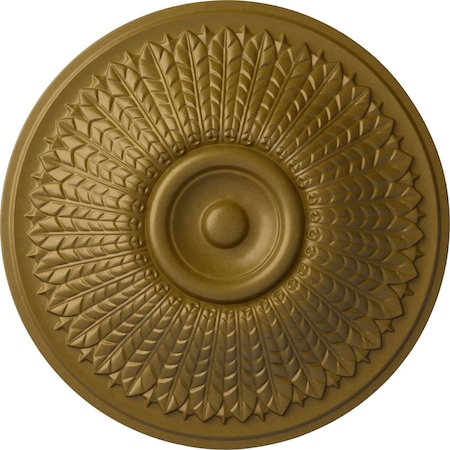 Ekena Millwork Modena Ceiling Medallion (Fits Canopies up to 5 1/4"), Hand-Painted Gold, 23 1/2"OD x 3 1/2"P CM23MOGLS